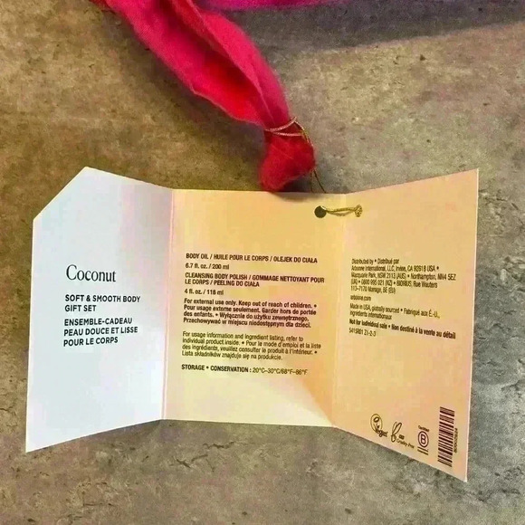 NWT Arbonne Coconut Soft&Smooth Body Gift Set Body Oil & Cleansing Body Polish - Picture 8 of 8